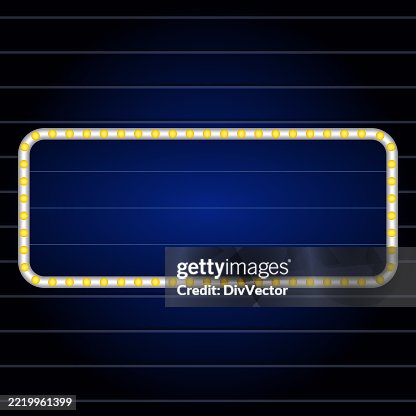 Blank frame with light bulbs vector illustration Blank frame with light bulbs vector illustration
