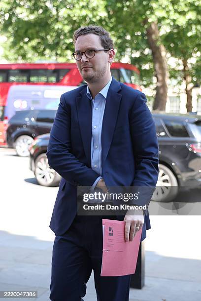 Chief Secretary to the Treasury, Darren Jones attends the emergency Cobra meeting on June 18, 2025 in London, England. Prime Minister Keir Starmer is...
