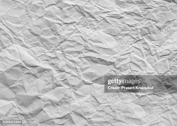 wrinkled paper. empty paper sheet, blank a4 sheets of white paper - crumpled paper stock pictures, royalty-free photos & images