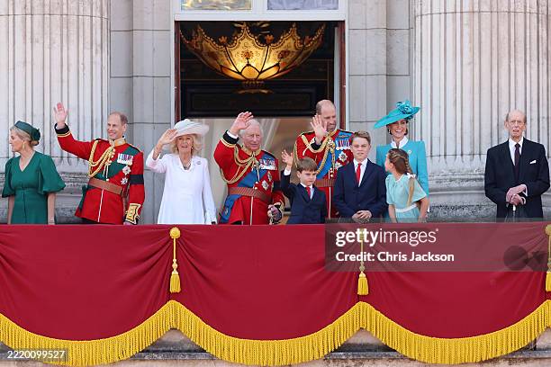 Sophie, Duchess of Edinburgh, Prince Edward, Duke of Edinburgh, Queen Camilla, King Charles III, Prince Louis of Wales, Prince William, Prince of...
