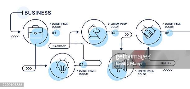 business infographic design - organizational structure template stock illustrations