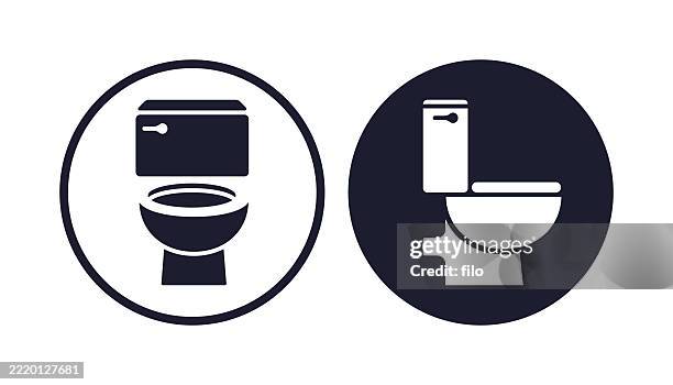 toilet bathroom restroom icon symbol - public restroom stock illustrations