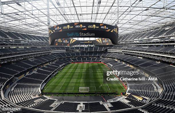 General view inside the SoFi Stadium, home of the Los Angeles Rams and Los Angeles Chargers and a venue for the FIFA World Cup 2026 prior to the Gold...