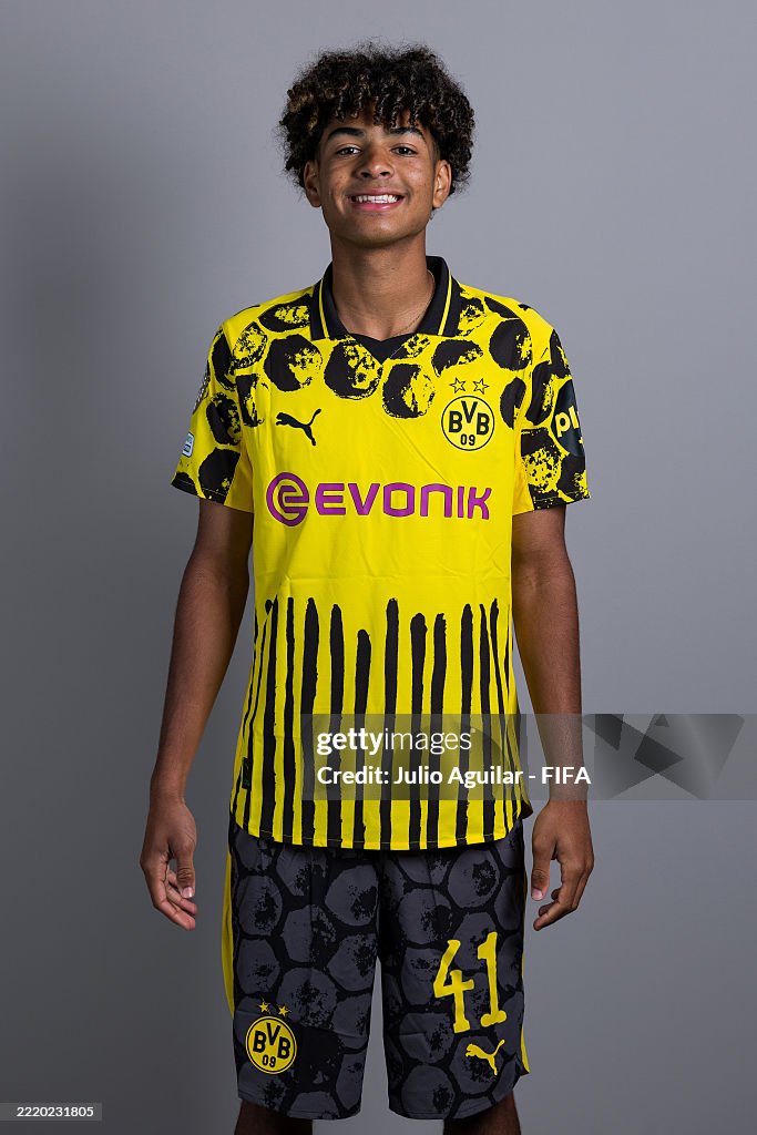 Bo Mathis Mathis Albert of Borussia Dortmund poses for a portrait during the ...