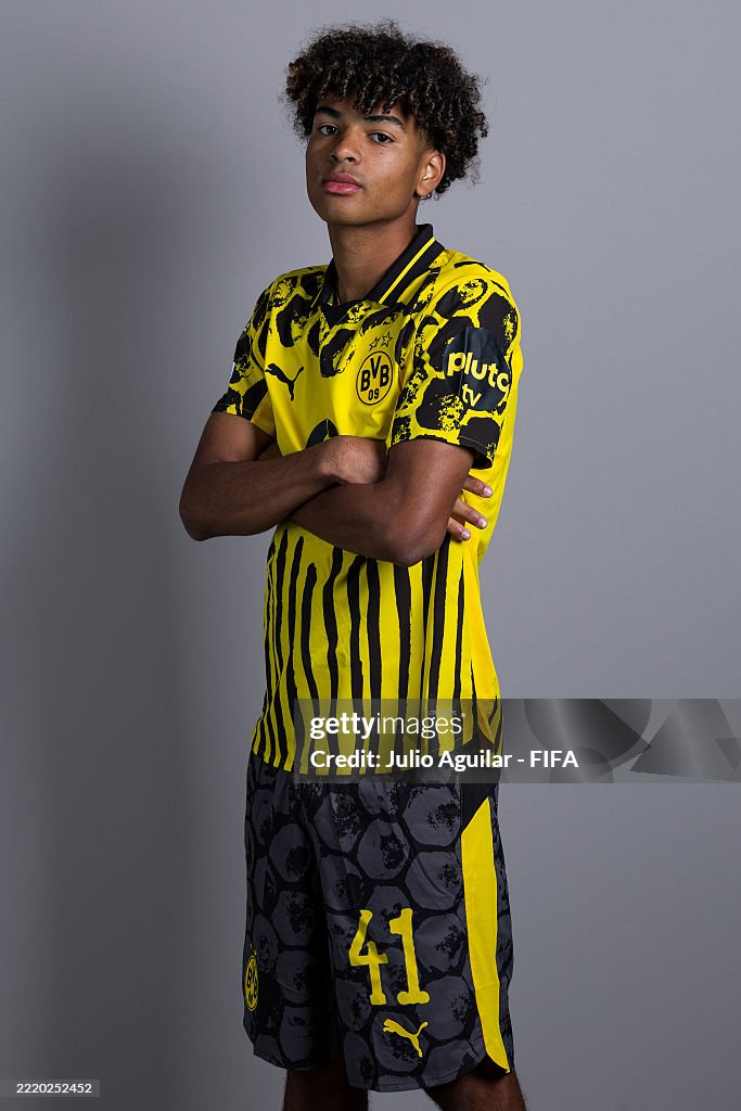 Bo Mathis Mathis Albert of Borussia Dortmund poses for a portrait during the ...