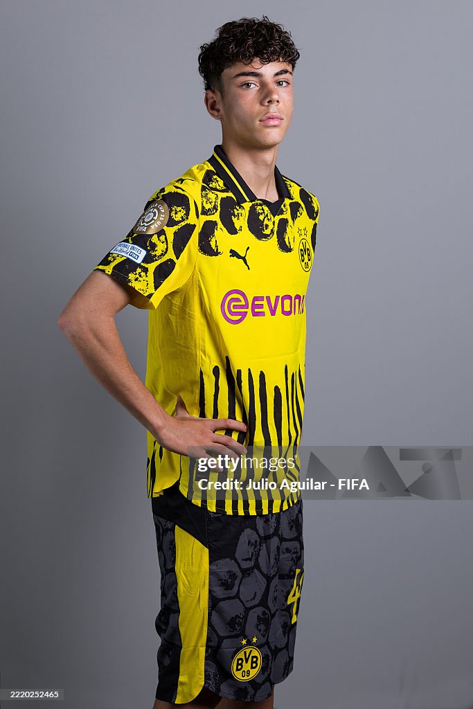 Summer Inacio Samuele Inacio of Borussia Dortmund poses for a portrait during the ...