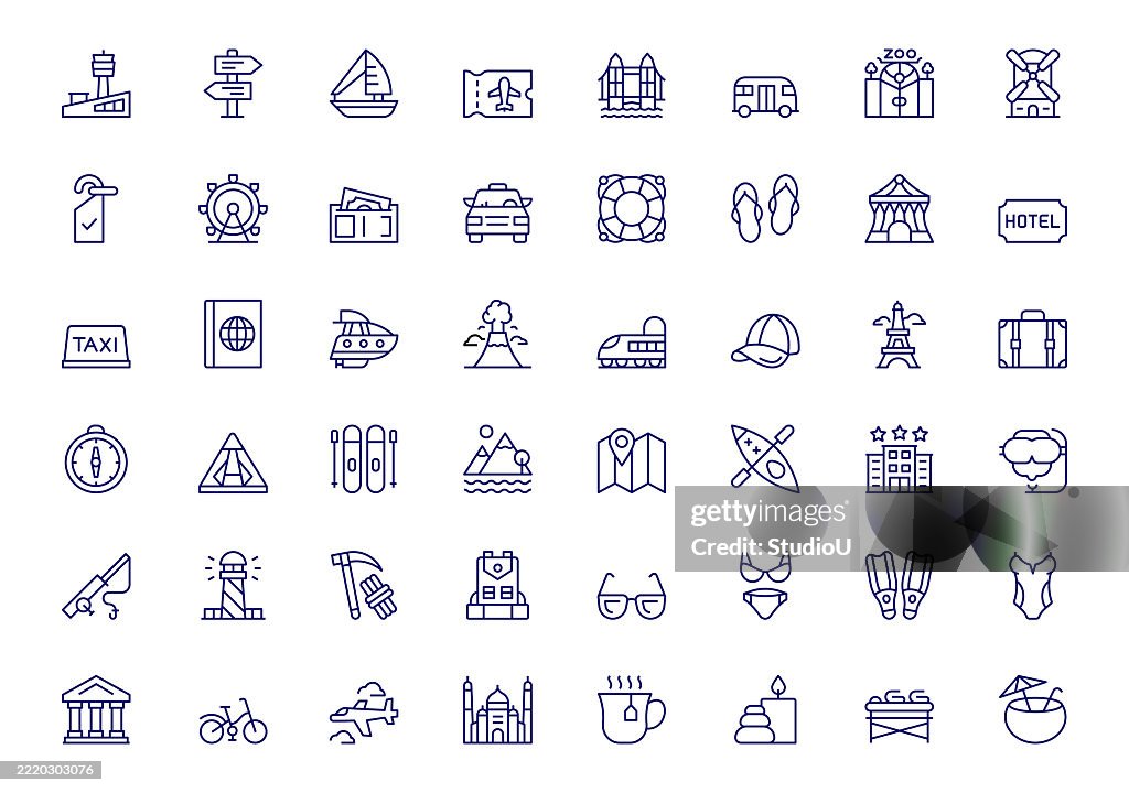 Vacations Editable Icons