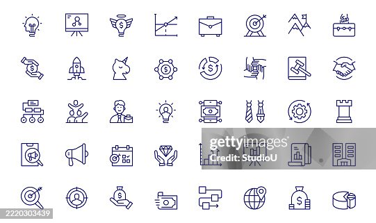 Entrepreneurship Editable Icons Entrepreneurship Editable Icons