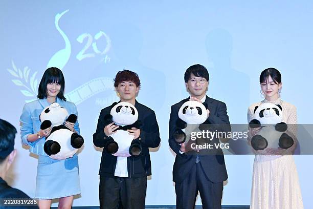 Actress Ai Hashimoto and actress/singer Shiori Kubo attend the Opening Ceremony for Japan Film Week during the 27th Shanghai International Film...
