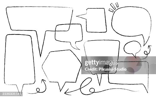Hand‑Drawn Speech Bubble & Thought Balloon Doodle Kit Hand‑Drawn Speech Bubble & Thought Balloon Doodle Kit