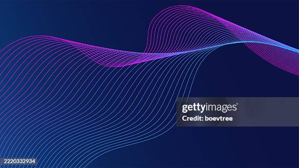 abstract gradient fluidity lines technology background - twisted stock illustrations