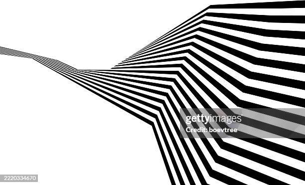 abstract perspective black and white zebra background - converge abstract stock illustrations