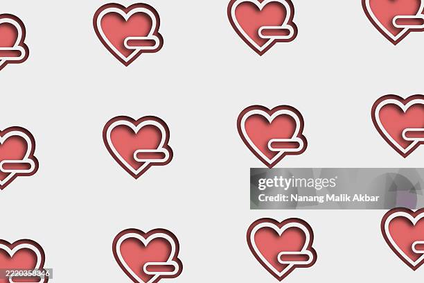 paper cut heart icon pattern for background design - frequency logo stock illustrations