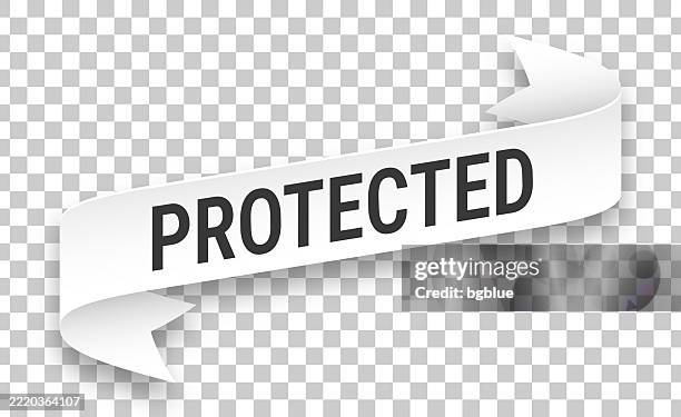 Protected Transparent Protected 3d Banner On Transparent Background High-Res Vector Graphic ...