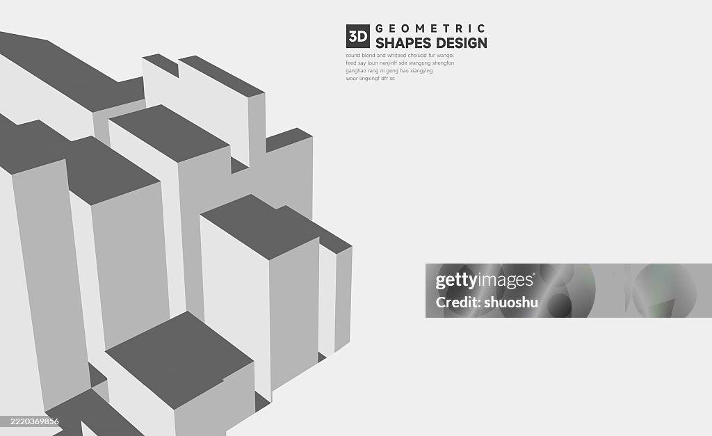 Abstract 3d Minimal Architecture Cube Model Pattern Background High-Res ...