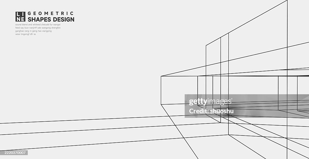 Abstract geometric line pattern background