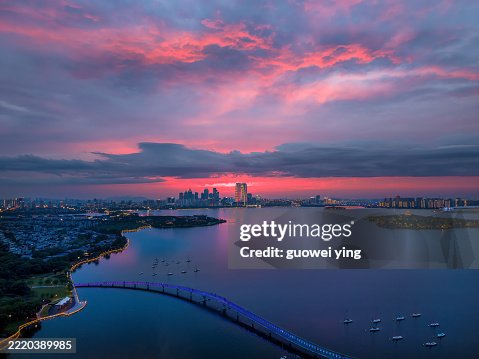 Jinji Lake high view of IFS panoramic view Jinji Lake high view of IFS panoramic view