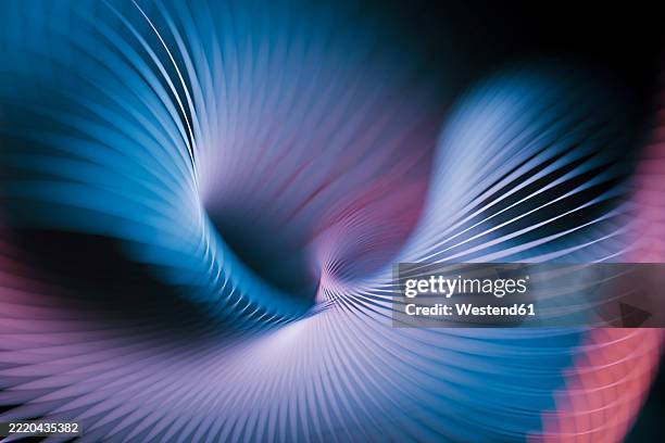 ilustraciones, imágenes clip art, dibujos animados e iconos de stock de abstract 3d rendering with swirling lines and fluid patterns - digitalización