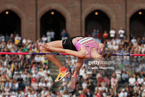 Nicola Olyslagers of Team Australia competes in the Women's High Jump Final during the BAUHAUS-galan, part of the 2025 Diamond League at Olympic...