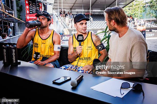 Vitor Araújo Gonçalves Felipe of Brazil, Gustavo Guto Albrecht Carvalhaes of Brazil Julius Brink during the Queen and King of the Court on June 20,...