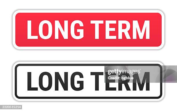 Long Term Risk Label Long Term Red And Black Labels On White Background High-Res Vector ...