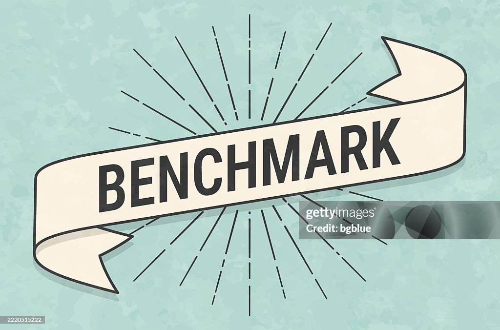 Benchmark - Banner en estilo retro vintage - Papel texturizado antiguo