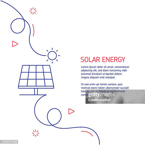 bildbanksillustrationer, clip art samt tecknat material och ikoner med continuous line drawing of solar energy icon. hand drawn symbol vector illustration. - electricity generator drawing