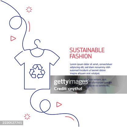 Continuous Line Drawing of Sustainable Fashion Icon. Hand Drawn Symbol Vector Illustration. Continuous Line Drawing of Sustainable Fashion Icon. Hand Drawn Symbol Vector Illustration.