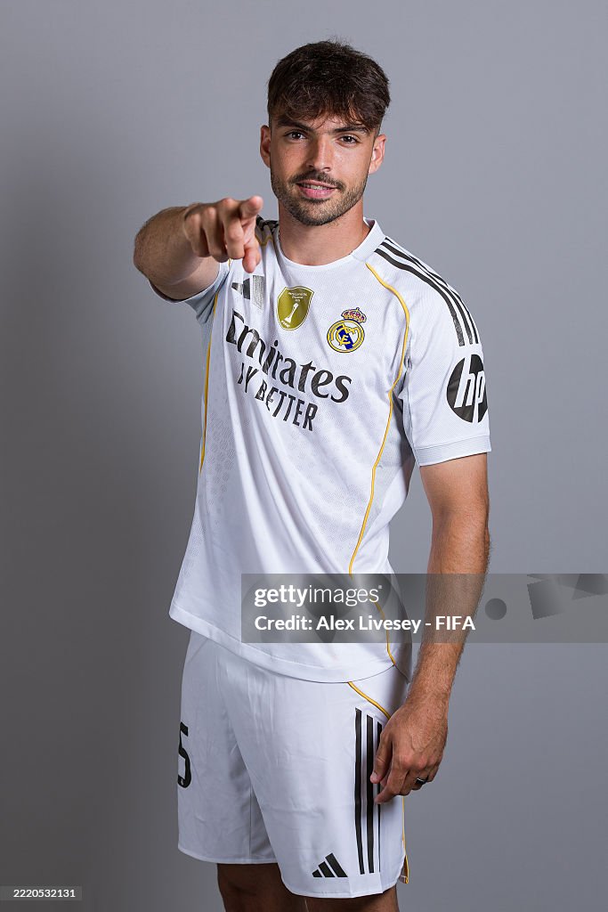 F'real Raul Asencio of Real Madrid C.F. poses for a portrait during the ...