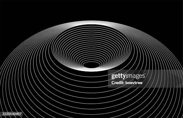 3d wire-frame model line ring on dark background - torus stock illustrations