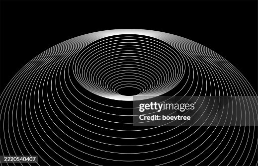 3D Wire-frame Model Line Ring On Dark Background 3D Wire-frame Model Line Ring On Dark Background