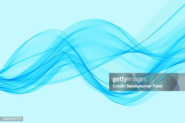 abstract simple blue wave background - smoke stream stock illustrations