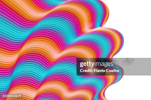 Wave Pattern Built From Layered Curves And Flowing Repetition High-Res ...