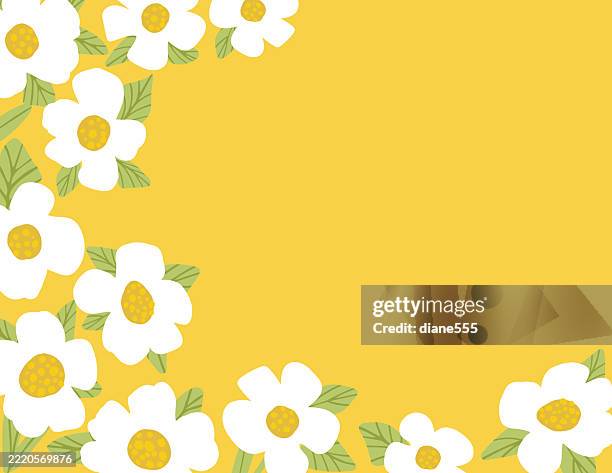 fun modern flowers background template for invitations & flyers - mod background stock illustrations