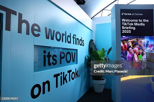 TikTok's space for this year's Cannes Lions International Festival of Creativity at the Carlton Hotel on June 17, 2025 in Cannes, France.