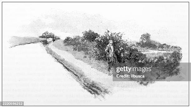 inland waters, hudson river and lake champlain area - lake champlain stock illustrations