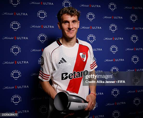 Colidio Facundo Colidio of CA River Plate poses for a photo with the Superior ...