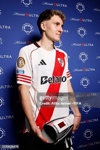Colidio Facundo Colidio of CA River Plate poses for a photo with the Superior ...
