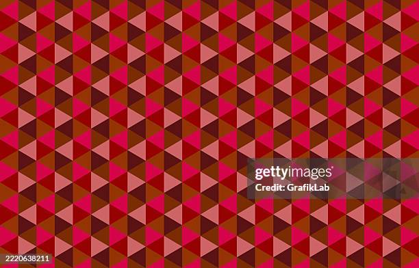 triangular geometric pattern in warm brown and red tones - bronze background stock illustrations
