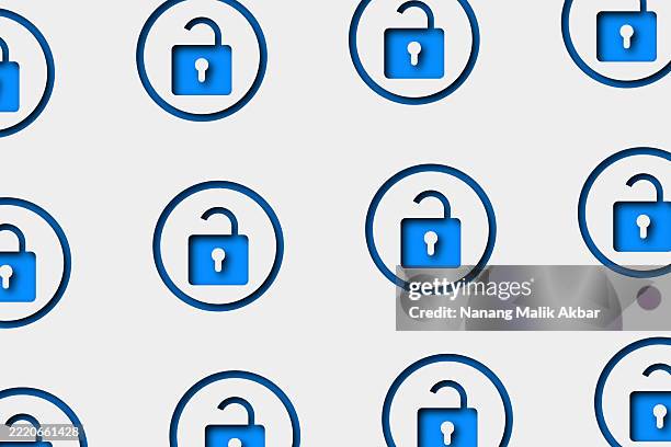 paper cut lock or padlock icon pattern for background design - key duplication stock illustrations
