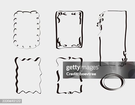 Hand drawn distinctive frame collection Hand drawn distinctive frame collection