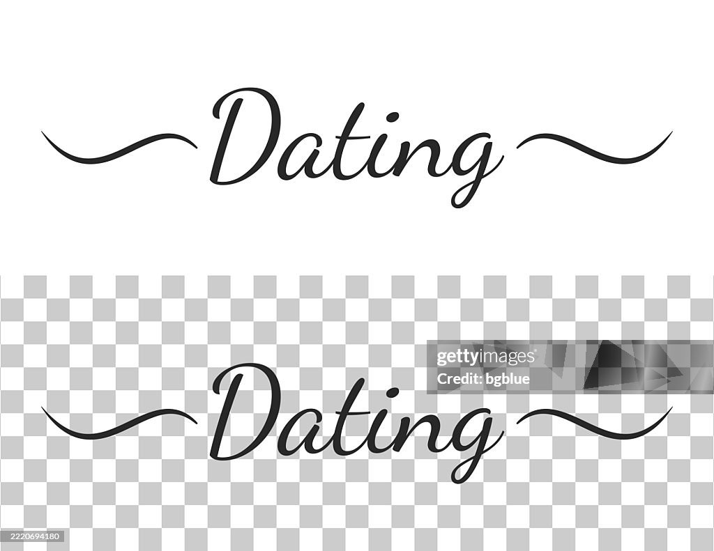 Dating Calligraphy Text With Swashes On Blank Background High-Res ...