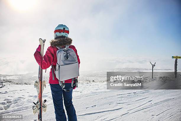 woman on skiing - ski holiday stock pictures, royalty-free photos & images