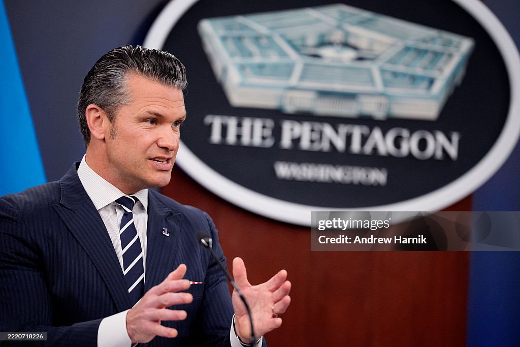 DOD Secretary Hegseth And Chairman Of The Joint Chiefs Caine Brief On Iran Strike