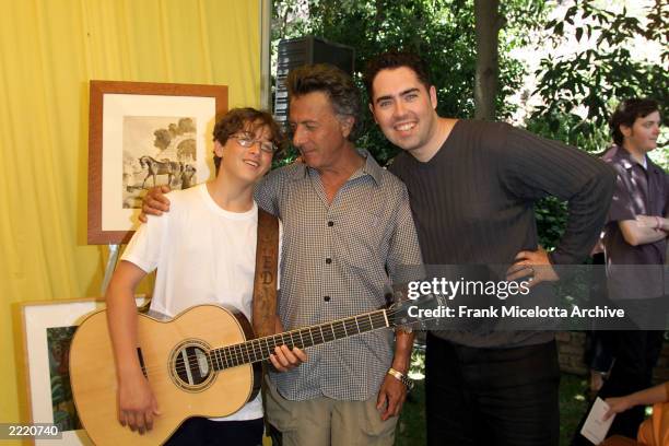 Dustin Hoffman with his son Max and Barenaked Ladies singer Steven Page at The Elizabeth Glaser Pediatric Aids Foundation's 'A Time For Heroes'...