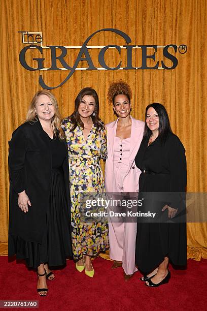 Debra O'Connell, Juju Chang, Jessica Sims, and Katina Arnold attend the Gracie Awards Luncheon presented by the Alliance for Women in Media...