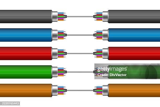 cable vector illustration - fibre cable stock illustrations