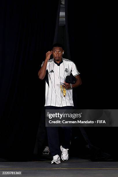 David Alaba of Real Madrid C.F. Arrives at the stadium prior to the FIFA Club World Cup 2025 group H match between Real Madrid CF and Al Hilal at...