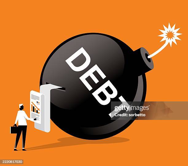 checking the bomb - businessman - exploded diagram stock illustrations