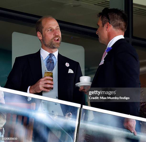 Prince William, Prince of Wales attends day two of Royal Ascot at Ascot Racecourse on June 18, 2025 in Ascot, England.